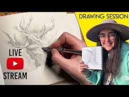 LIVE sketchbook session - draw with me! ✶ cozy study stream