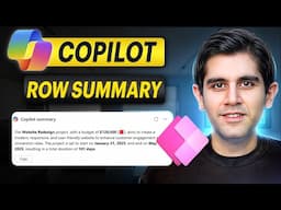 Copilot AI Insight Cards for Row Summaries in Power Apps