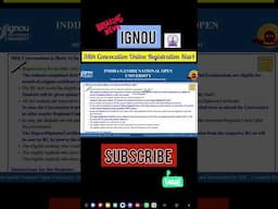 IGNOU 38th Convocation Online Registration Start | How to Enroll | #ignouupdate #shortsviral #siddhi