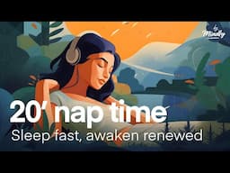 Fall asleep fast for quick rest & rejuvenation | Guided meditation + 20min nap music