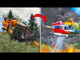 Repairing ABANDONED Fire Helicopter in GTA 5 RP!