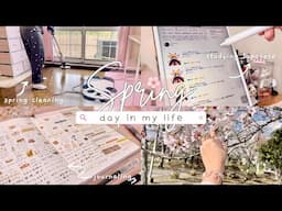 Spring day in my life 🌸 | studying Japanese, spring cleaning, journaling 📚