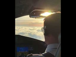 #shorts THE PILOT'S EYE | Boeing 787 Dreamliner COCKPIT Sunset Approach