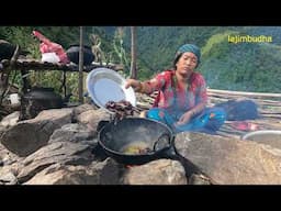 Organic Food Cooking in the Himalayas: A Family's Day || lajimbudha ||