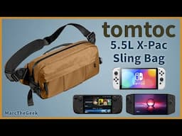 tomtoc 5.5L X-Pac Sling Bag | Best Case for Handheld Gaming Devices