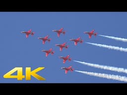 4K | British Red Arrows air display at Payerne Air Show Air14