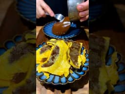 How to make yummy Fried Egg Glutinous 🥚Rice Cake #shorts