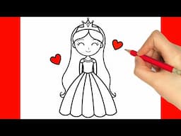 HOW TO DRAW A PRINCESS EASY