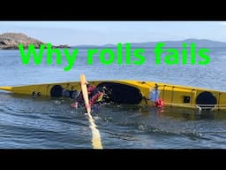 How to roll sea kayak in waves-what to avoid