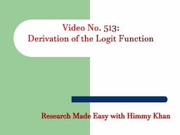 513: Derivation of the Logit Function from The Pi