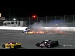 HARD CRASH ONTO WALL - 2025 Crate Modifieds at New Smyrna