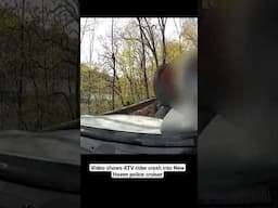 Collision between ATV rider and New Haven police cruiser #fypシ #gloomy #viral #dashcam