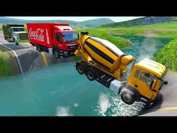 Mobil Kecelakaan Masuk Lubang Permainan Mobil Mobilan Simulator Beamng.Drive Mobil Rusak Hancur#11