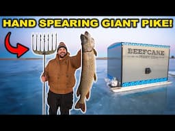 My First Time SPEAR FISHING for PIKE under the ICE!!! (Catch Clean Cook)