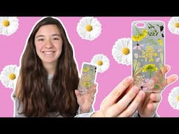 FUNDA PARA EL IPHONE CON FLORES DE VERDAD. DIY TU FUNDA PARA EL MOVIL O CELULAR