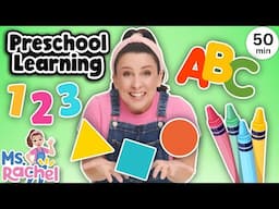 Preschool & Toddler Learning Video with Ms Rachel - Learn Shapes, Letters, Numbers, Colors & More