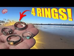 The Minelab Manticore Loves SILVER!! 4 Ring Day Metal Detecting the BEACH!!