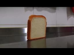 Piece of bread falling over in reverse