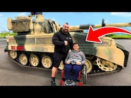 Make A Wish GRANTED! Tank Ride & Workout w/ Eddie Hall!