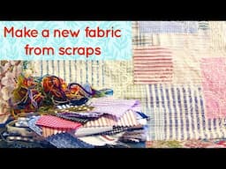 Transform fabric scraps, orts & lace into a new fabric #Roxysjournalofstitchery #slowstitching ideas