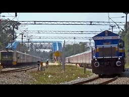 13 IN 1 : CURVING SUPERFAST DIESEL & ELECTRIC TRAINS  BANGALORE/HUBLI/SHIMOGA LINE | Indian Railways