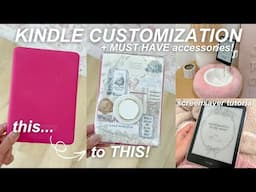 how to customize your kindle! ✨📚 diy custom kindle screensaver, case insert, accessories, + more!