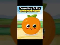 Orange color rhyme | Orange kids song #shorts