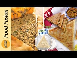 Make & Freeze Malai Qeema Triangle Paratha Recipe By Food Fusion