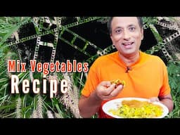 How to make a very simple  Mix vegetable curry, with peanut and sesame seeds masala