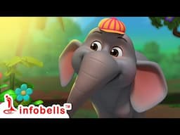 Five Baby Elephants Went Out To Play | Kid's Number Rhymes | Infobells #nurseryrhymes #numbers