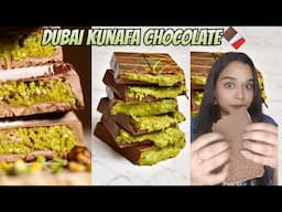 Make viral Dubai chocolate at home | Dubai viral chocolate recipe | Trying viral Dubai chocolate