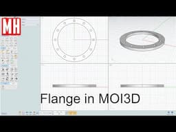 MOI3D Tutorial ( 2025 ) : How to model a 3D Flange