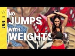 Burn Excess Fat Without Jumping | Low-Impact Cardio Routine with Weights