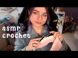 ASMR Cozy & Relaxing Crochet Session 🧶 Baby Blanket ~ Whispered