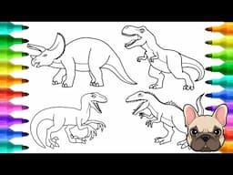 Coloring the dinosaurs