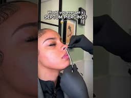 Septum piercing process 🖤 #piercings