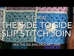 Tutorial - The Side to Side Slip Stitch Join, aka the Zig Zag Join