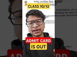 Class 10/12th🔥CBSE Admit card is out🔥 #cbse #admitcard #class10 #class12 #study #viral #update #pw