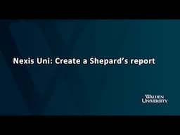 Nexis Uni Create a Shepard's Report