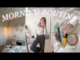 HIGH SCHOOL MORNING ROUTINE + GRWM *skincare, makeup, & hair*