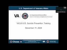 VA S.A.V.E Suicide Prevention Training 12.11.2024