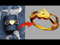 Love Gold Ring Making For Women| How To Make a Gold Ring| Gold Jewelry -Nadia Jewellery