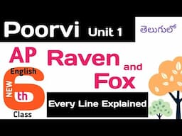 The Raven and The Fox in Telugu I Fables and Folktales I Poorvi AP CBSE Class 6 Unit 1 English