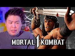 MORTAL KOMBAT 1 - OFFICIAL CONAN THE BARBARIAN GAMEPLAY TRAILER!! [REACTION]