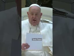 #papafrancesco: "Preghiamo per i Paesi in guerra e gli sfollati della Palestina" #youtubeshorts