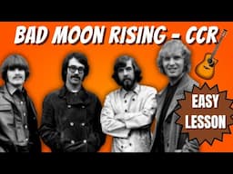 3 CHORD SONG! - "Bad Moon Rising" Guitar Lesson for BEGINNERS!