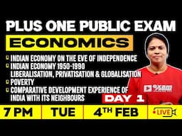 Plus One Economics | Indian Economics | Chapter 1 , 2,3,10 | Exam Winner