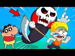 NOOB vs PRO vs HACKER in DEATH INCOMING with SHINCHAN and CHOP Part 2