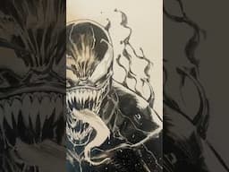 Applying screen tones on Venom. #venom #marvelcomics #comicbooks