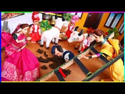 Barbie Doll All Day Routine In Indian Village / Radha Ki Kahani /Barbie doll bedtime story #barbie